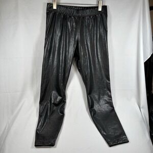 Old Navy Pull on‎ Faux Leather Leggings Size L - Black